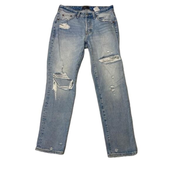 Abercrombie & Fitch Ames Low Rise Slim Boyfriend Distressed Jeans Size 25 #1484 - Picture 1 of 13